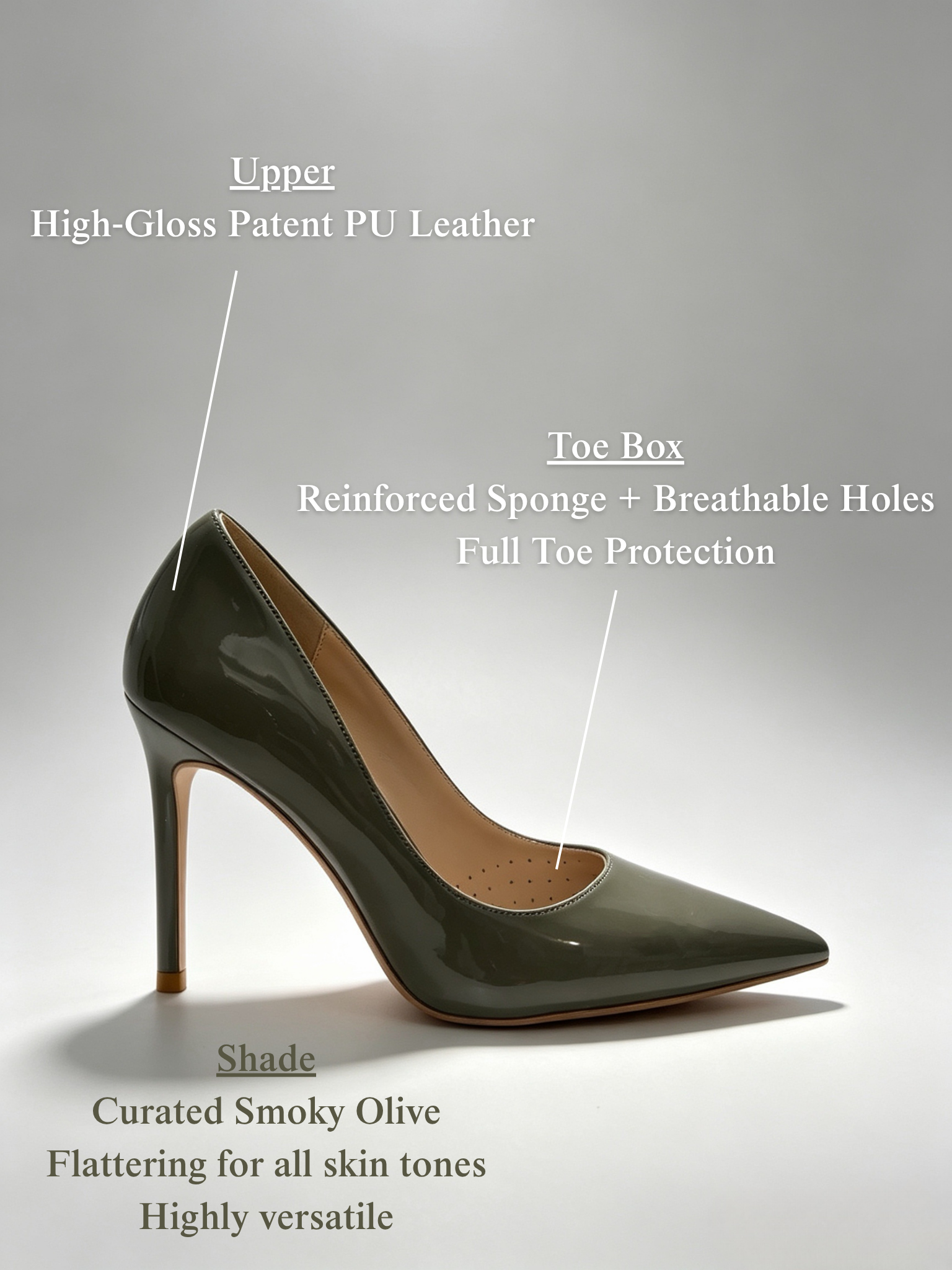 Smoky Olive Pumps